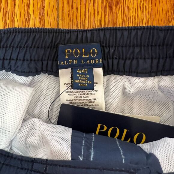 Polo by Ralph Lauren Striped Swim Shorts Red and Blue NEW - Picture 2 of 4